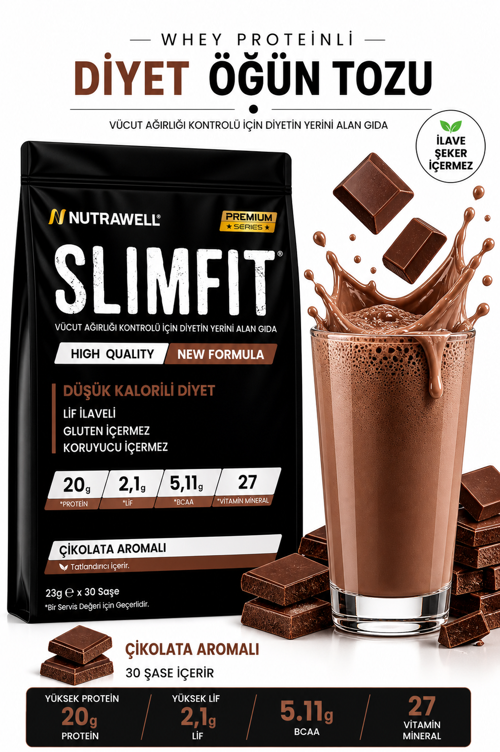 SLIMFIT Yoğun Çikolatalı