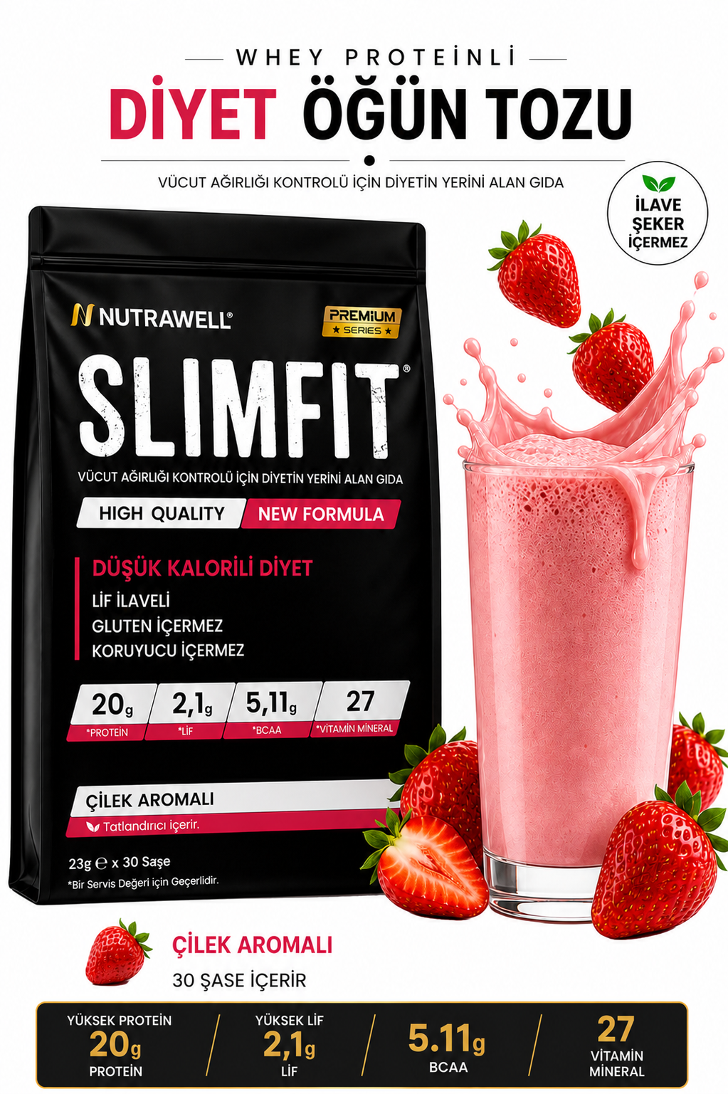 SLIMFIT Çilek Aromalı