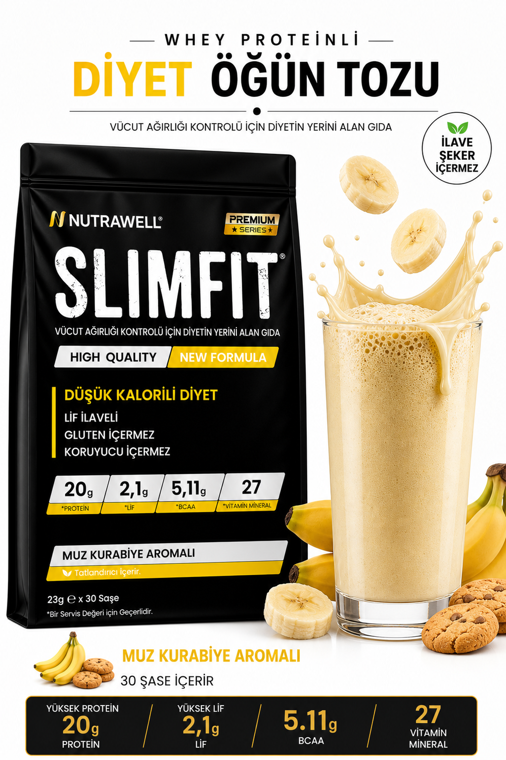 SLIMFIT Muz Aromalı